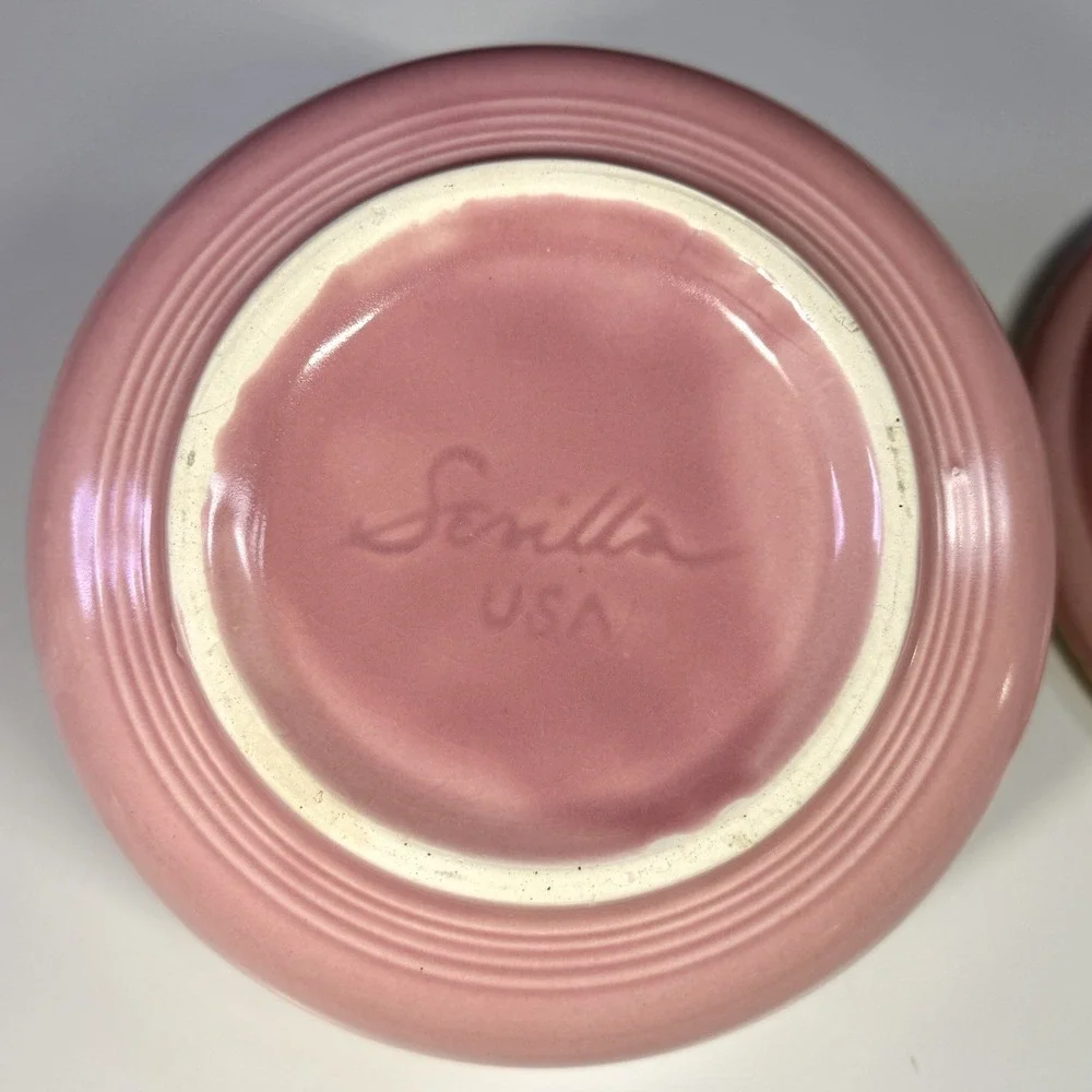 Vintage 1940s Sevilla USA Pink Pottery Covered Casserole Dish Lid 8.25